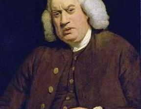 "We are not here to sell a parcel of boilers and vats, but the potentiality of growing rich beyond the dreams of avarice." - Samuel Johnson, auctioning the contents of Thrale's brewery<br />Samuel Johnson, photo credit: Wikipedia